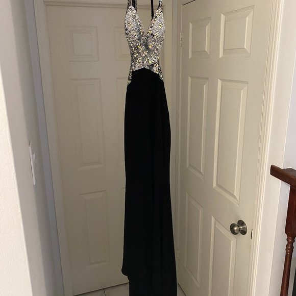 Sexy Sequined Black Prom/Wedding Dress - Picture 1 of 4